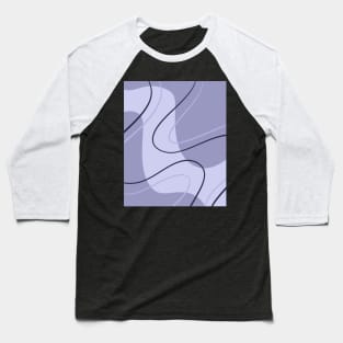 Light Blue and Gray Geometric Art Shapes and Lines Baseball T-Shirt